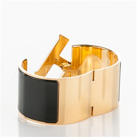 hermes gm bracelet|hermes black enamel bracelet.